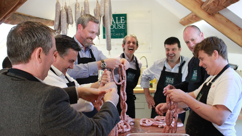 Vale House Kitchen Corporate Days Sausage Making